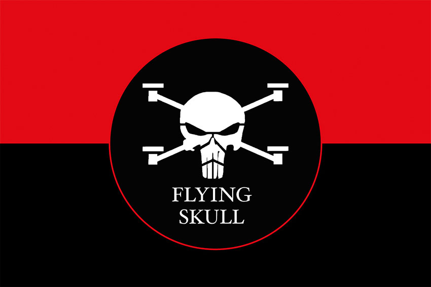 prapor flying skull chervono chornyi jpg
