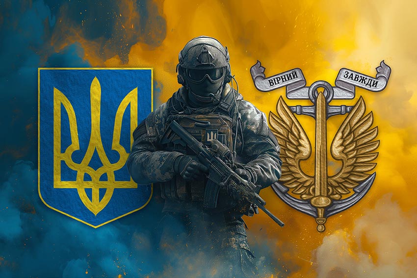 prapor morskoi pikhoty ukrainy mp vms zsu voin z herbom ukrainy ta pidrozdilu jpg