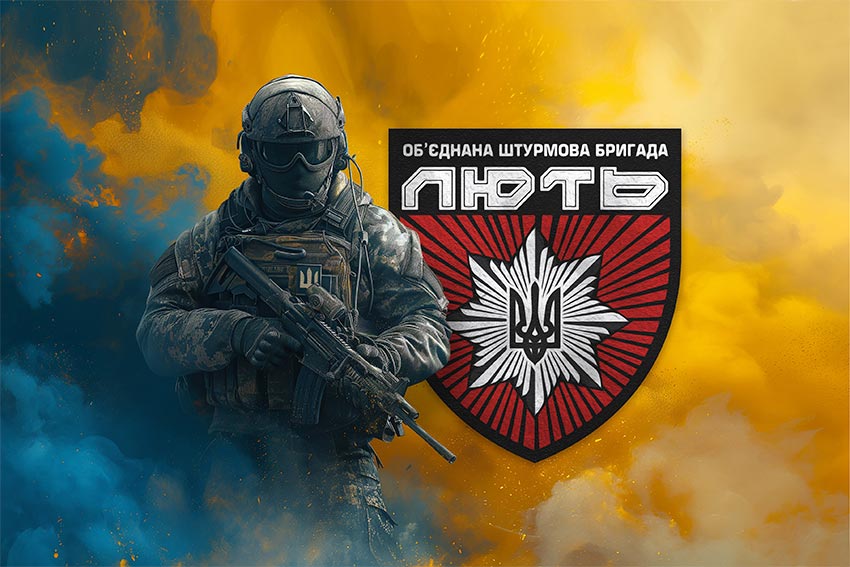 prapor obyednanoi shturmovoi bryhady natsionalnoi politsii ukrainy liut syno zhovtyi svitanok jpg
