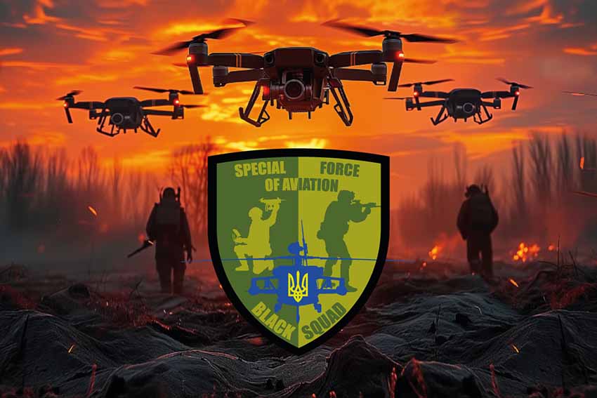 prapor spetsialnoho aviatsiinoho zahonu chornoho zsu drony jpg