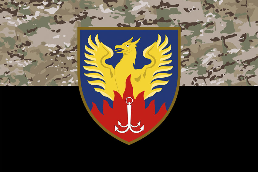 prapor tsentru medychnoi reabilitatsii ta sanatornoho likuvannia odeskyi kamufliazh chornyi jpg