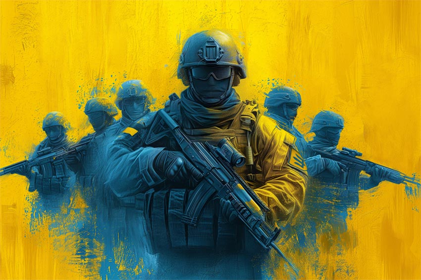 prapor voiny u boiu syno zhovtyi jpg