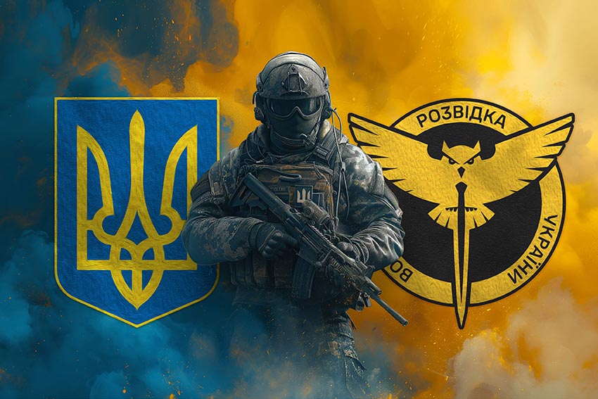 prapor voyennoi rozvidky ukrainy novyi lohotyp voin z herbom ukrainy ta pidrozdilu jpg
