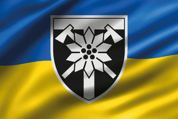 prapor zsu 128 ohshbr zakarpatskoi 3d syno zhovtyi jpg