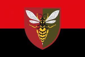 prapor zsu 38 zrp zenitnoho raketnoho polku imeni iuriia tiutiunnyka chervono chornyi jpg