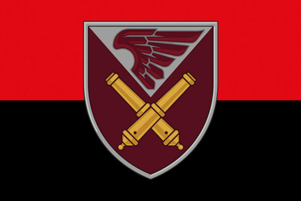 prapor zsu dshv 148 ohsadn okremoho haubychnoho samokhidno artyleriiskoho dyvizionu chervono chornyi jpg